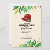 ヴィンテージクロシェダービー誕生日パーティー 招待状 (正面)