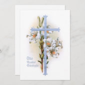 ヴィンテージクロスとイースターユリ シーズンカード (正面/裏面)