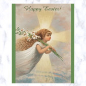 ヴィンテージクロスとエンジェル運ズリリー葉書 ポストカード