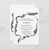 ヴィンテージクロスカトリック小結婚式招待状 招待状 (正面/裏面)