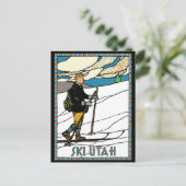 ヴィンテージクロスカントリースキーユタ ポストカード (スタンド正面)