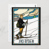 ヴィンテージクロスカントリースキーユタ ポストカード (正面/裏面)
