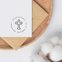 ヴィンテージクロスクリスチャンファミリー差出人住所