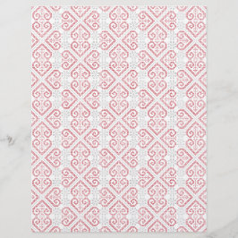 ヴィンテージクロスステッチ刺繍ハート模様