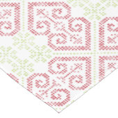 ヴィンテージクロスステッチ刺繍ハート模様 テーブルクロス (アングル)