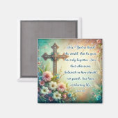 ヴィンテージクロスバイブル聖句フローラ復活祭 マグネット (正面/裏面)