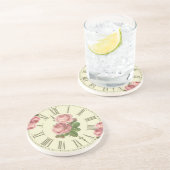 ヴィンテージクロックアンドピンクローズエフエマコースター コースター (側面)