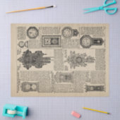 ヴィンテージクロックカタログページの切り離し 薄葉紙 (クラフト)