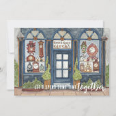 ヴィンテージクロックショップの新年会パーティー 招待状 (正面)