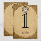 ヴィンテージクロックペーパー 1周年 テーブルナンバー (正面/裏面)