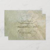 ヴィンテージクロック結婚式出欠確認 出欠カード (正面/裏面)