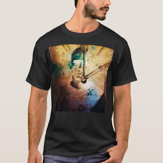 ヴィンテージクロック顔 Tシャツ (正面)