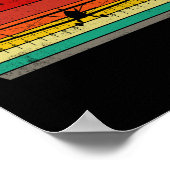 ヴィンテージクロップダスターレトロサンセットAGパイロット ポスター (角)