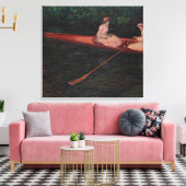 ヴィンテージクロードモネカヌオンザエプテ キャンバスプリント (インサイチュ (リビング))