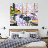 ヴィンテージクロードモネセイロワーズオンザセーヌ キャンバスプリント (インサイチュ (寝室))