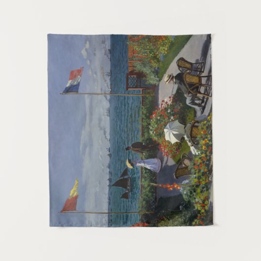 ヴィンテージクロードモネテラッセアサントアドレス タペストリー (正面)