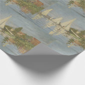 ヴィンテージクロードモネレガタスアットアルジェンティウイルポストカ ラッピングペーパー (角)