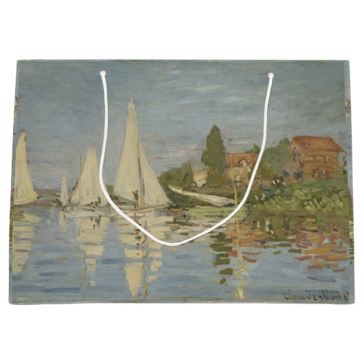 ヴィンテージクロードモネレガタスアットアルジェンテウイル ラージペーパーバッグ (正面)