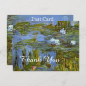 ヴィンテージクロードモネ《植物》スイレン感謝していユー ポストカード (正面/裏面)