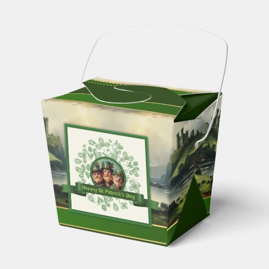 ヴィンテージクローバーセントパトリックの日ランドスケープTOFB フェイバーボックス (正面サイド)