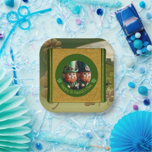 ヴィンテージクローバーセントパトリックの日レプレシャンPPP ペーパープレート (パーティー)