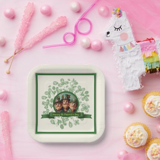 ヴィンテージクローバーセントパトリックの日レプレシャンPPP ペーパープレート (パーティー)