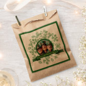 ヴィンテージクローバーセントパトリックの日レプレチャウンスファグ フェイバーバッグ (クリップ留めされた状態)