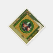 ヴィンテージクローバーセントパトリックの日レプレチャウンズPPN スタンダードカクテルナプキン (角)