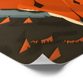 ヴィンテージクーパーズホークのクローズアップポートレート ポスター (角)