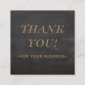 ヴィンテージクールお客様に感謝 スクエア名刺 (正面)