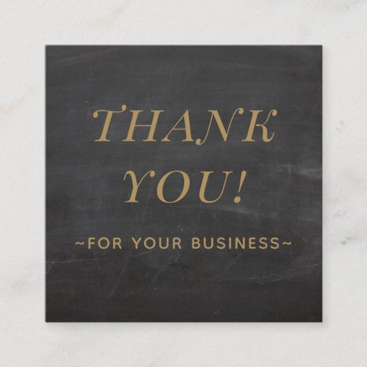 ヴィンテージクールお客様に感謝 スクエア名刺 (正面)