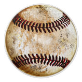 ヴィンテージクールが野球の引き出しのノブとプルを見る セラミックノブ (正面)