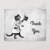 ヴィンテージクールキャットカスタムTHANK YOUポストカード ポストカード (正面)