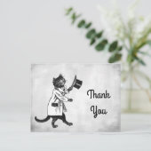 ヴィンテージクールキャットカスタムTHANK YOUポストカード ポストカード (スタンド正面)