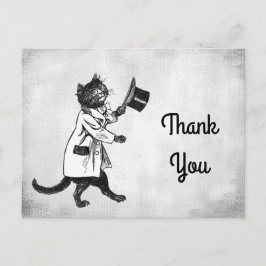 ヴィンテージクールキャットカスタムTHANK YOUポストカード ポストカード