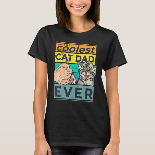 ヴィンテージクールキャットパパー拳 Tシャツ (正面)
