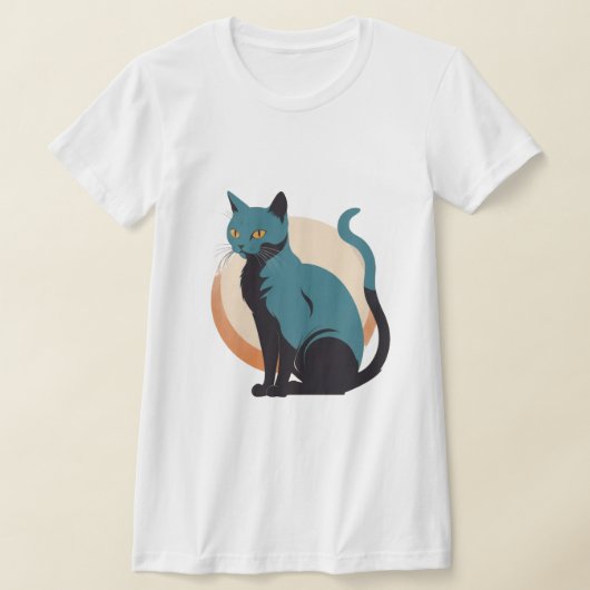 ヴィンテージクールキャット Tシャツ (レイダウン)