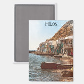 ヴィンテージクールトラベルミロスギリシャ マグネット (正面/裏面)