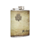 ヴィンテージクールトレンディーグランジアイリッシュシャムロック フラスク (右)