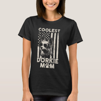 ヴィンテージクールドルキーママ米国国旗おもしろい Tシャツ