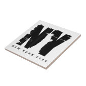 ヴィンテージクールニューヨークシティスタイルTシャツ、ニューY タイル (側面)