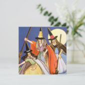 ヴィンテージクールハロウィーンウィッチズホリデー 招待状 (スタンド正面)