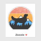 ヴィンテージクールレトロサンウィルダネスゴールデンレトリバー シール (シート)