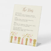 ヴィンテージクールレトロシャンパンバチェロレッテ 台座サイン (正面)