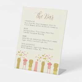 ヴィンテージクールレトロシャンパンバチェロレッテ 台座サイン