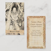 ヴィンテージクール日本クラシックデモンインクタトゥーアート 名刺 (正面/裏面)