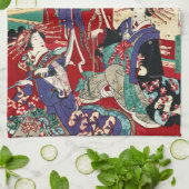 ヴィンテージクール浮世絵三葉 キッチンタオル (折り畳み)