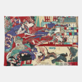 ヴィンテージクール浮世絵三葉 キッチンタオル (横)