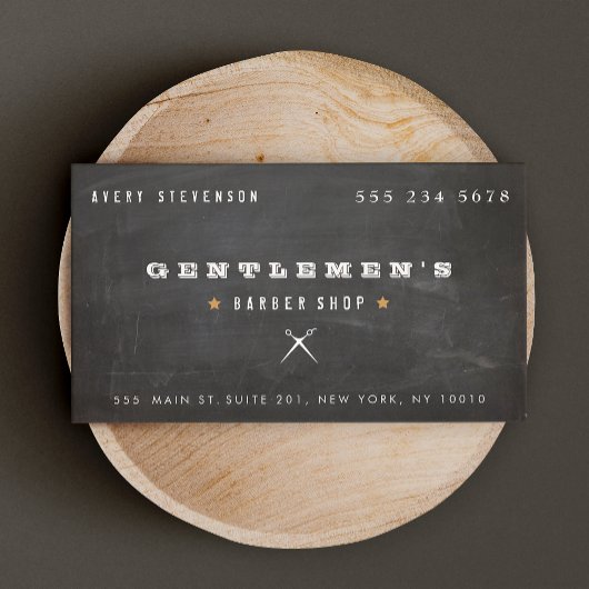 ヴィンテージクール理容師の鋏 名刺