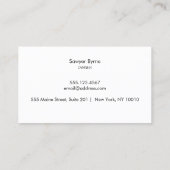 ヴィンテージクール理容師モノグラムはさみロゴウッド 名刺 (裏面)